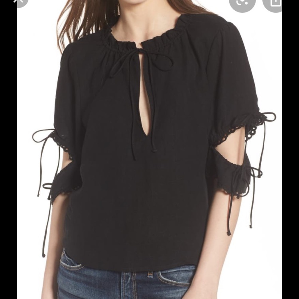 NWT McGuire piha beach blouse in black